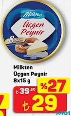 MİLKTEN ÜÇGEN PEYNİR 8X15 G fiyat ve kampanya bilgisi